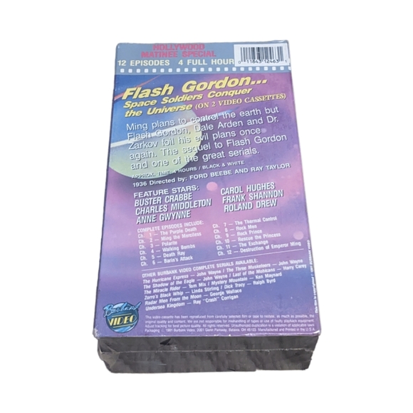 💥🆕 Flash Gordon VHS Set 12 Episodes - Picture 2 of 2
